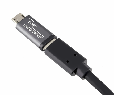 DINIC Adapter, Micro Stecker auf USB C Buchse, 3 Stück Alu, space grey